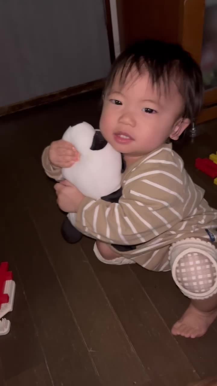 パンダをぎゅーするゆゆ