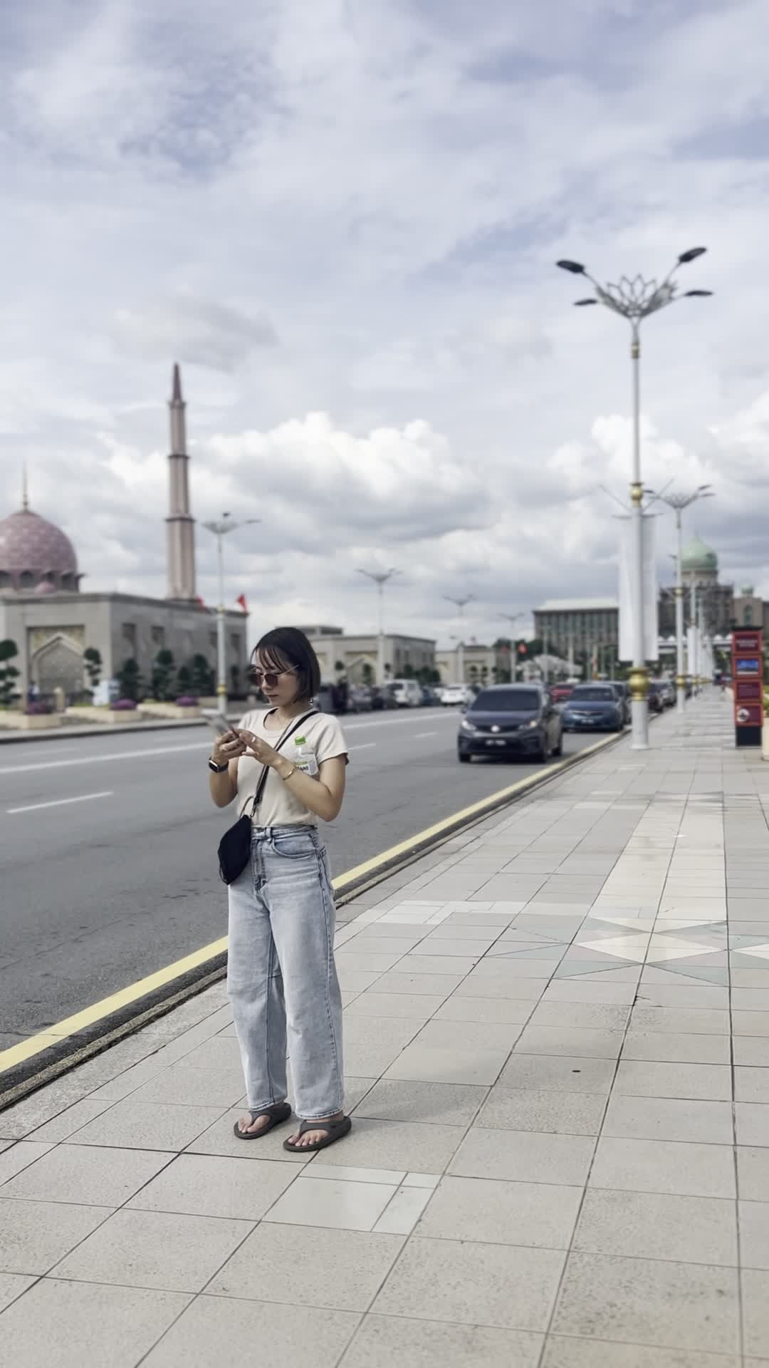 タクシーを待つ様子