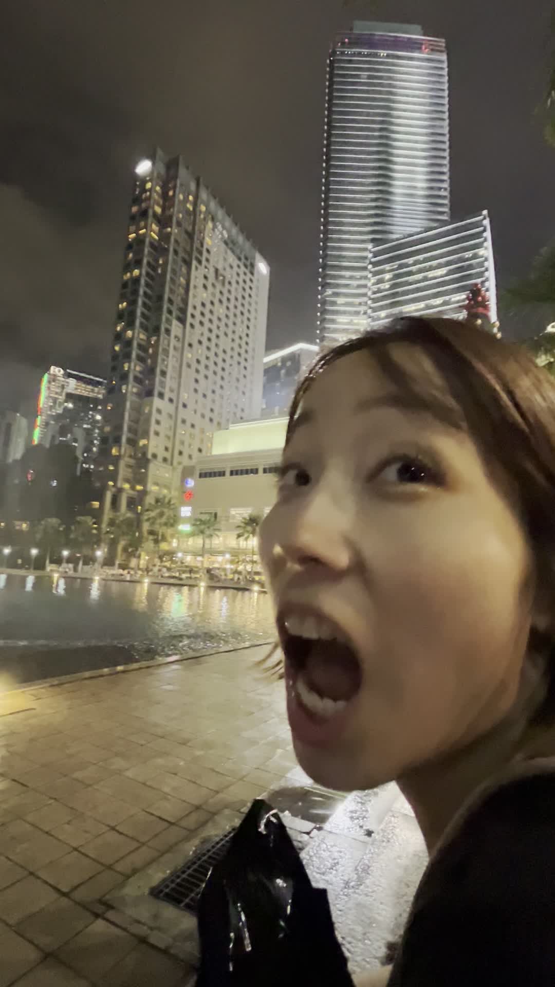 景色に感動する様子