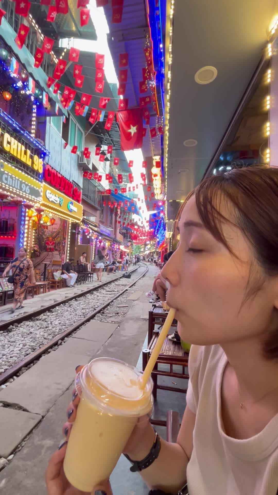 飲み物を飲んでまったり