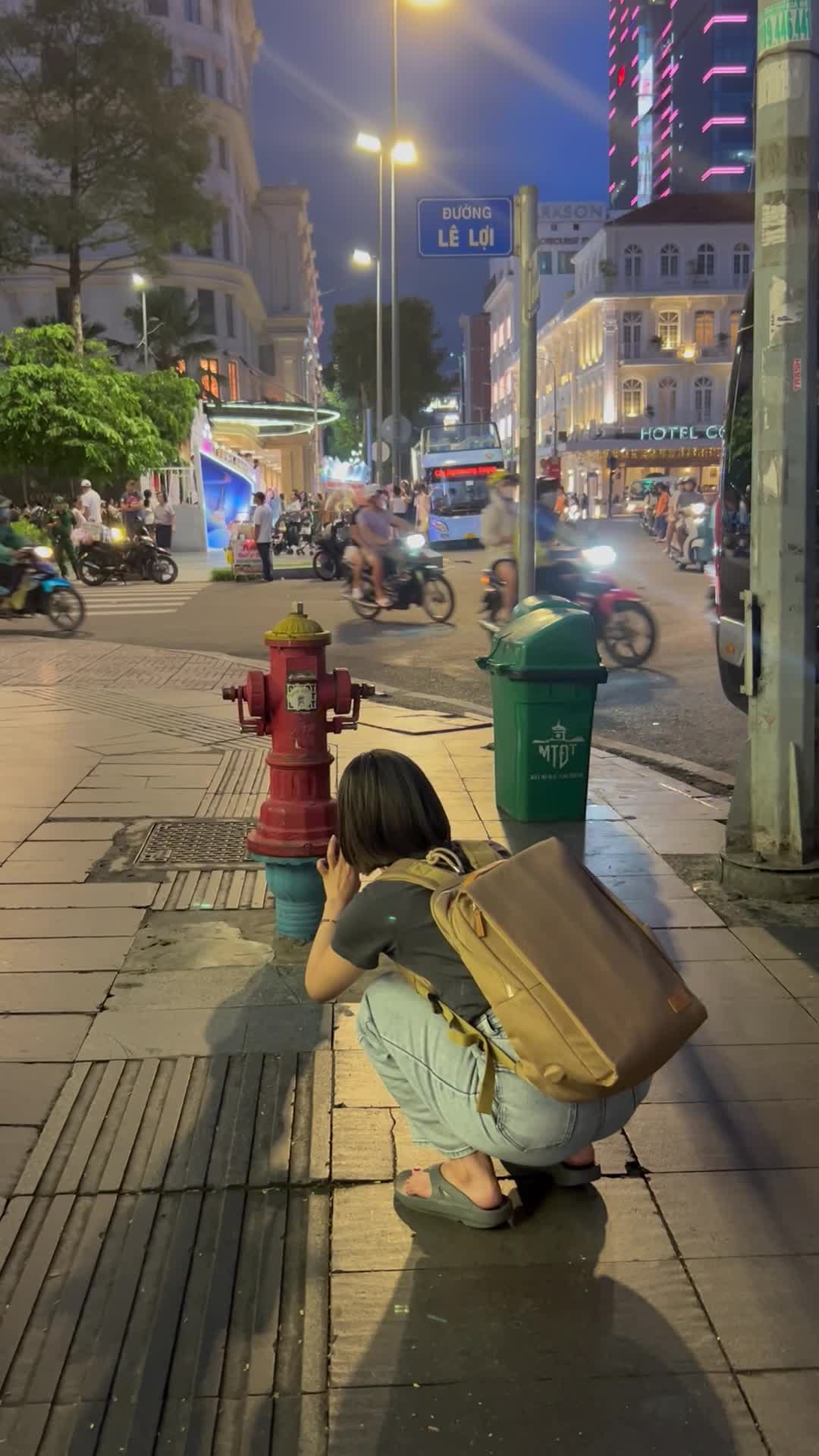 消火栓を撮る様子2