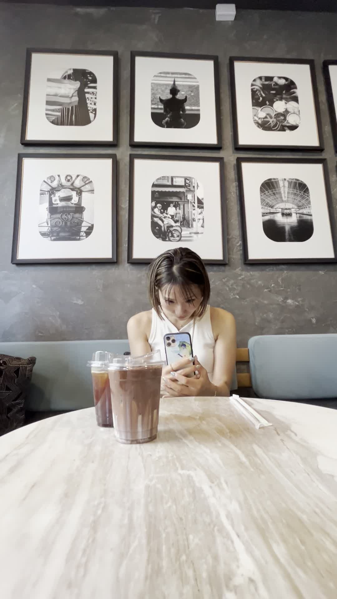 ドリンク撮影中